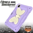thumbnail image 4 of TECH CIRCLE iPad Pro 11 inch Case,iPad Air 5th/4th Generation Case,Heavy Duty Shockproof Protective Case with Kickstand Butterfly Wings Pencil Holder for iPad Pro 11" 4th/3rd/2nd/1st Gen,Purple+Beige, 4 of 7