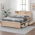 thumbnail image 6 of Gilu Twin Size Bed-Bookcase Headboard-2 Drawer Footboard-Whitewash, 6 of 7