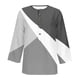 thumbnail image 4 of Tops de Algodón para las Mujeres Impreso Botón 3/4 Manga Suelta Tee, Suave Casual 3/4 Manga Superior, 4 of 4