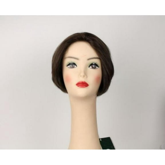 European Human Hair Freeda Wig Dark Brown Dorothy With Highlights Size Large