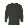 thumbnail image 2 of Gildan - Heavy Cotton Youth Long Sleeve T-Shirt - 5400B - Forest Green - Size: M, 2 of 3