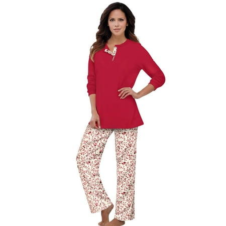 

Only Necessities Women s Plus Size Henley Pj Set Pajamas