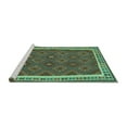 thumbnail image 2 of Ahgly Company Machine Washable Indoor Rectangle Oriental Turquoise Blue Traditional Area Rugs, 3' x 5', 2 of 4