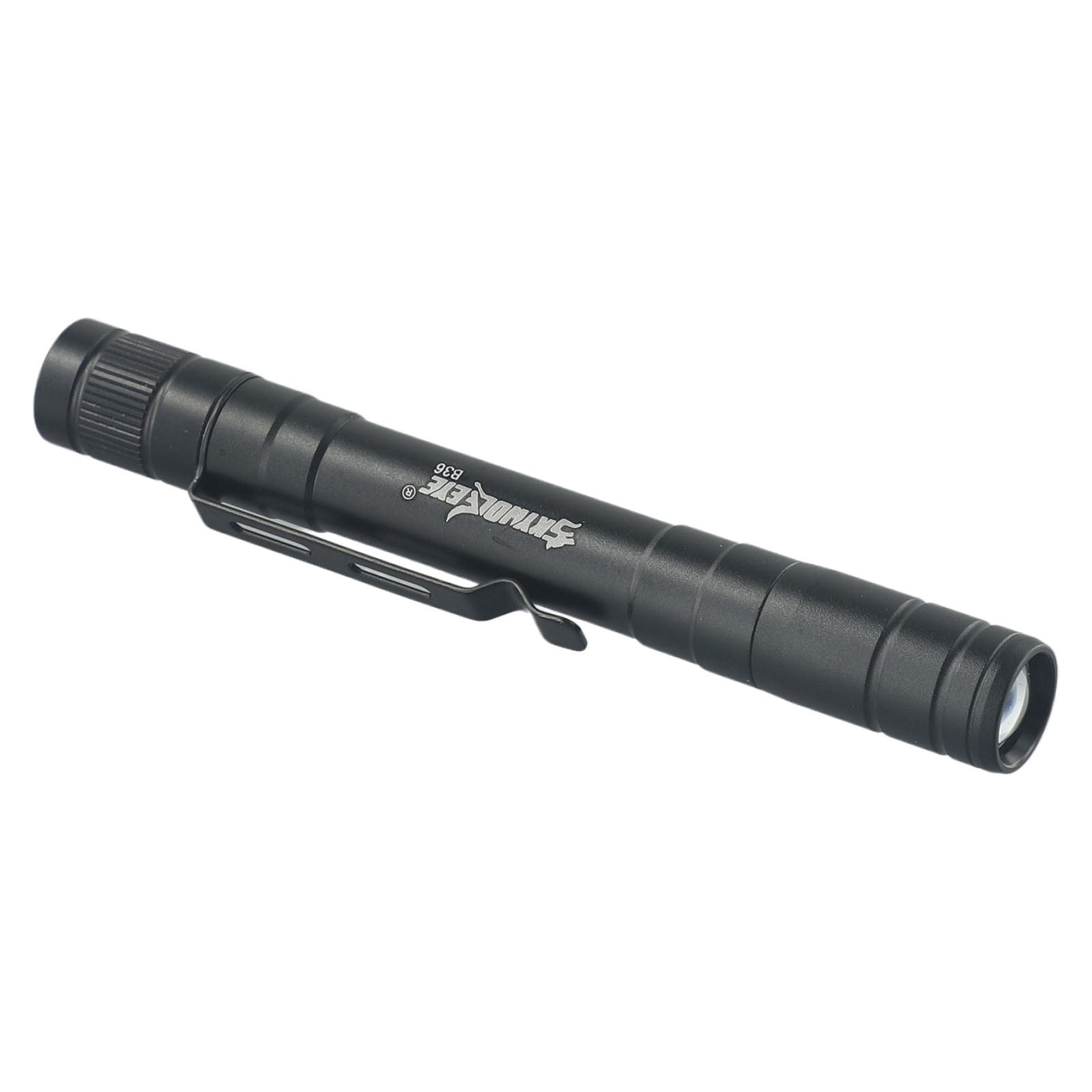 Lampe Stylo Double Source De Lumiere - Torche Portable Poche - Camping - Noir