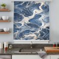 thumbnail image 5 of Vintage Navy Blue Sheer Curtains 72 Inches Long, Marble Abstract Art Light Filering Curtains, Breathable Simi Curtain Privacy Drapes for Living Room Bedroom Lightweight Window Treatment, 5 of 9