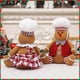 thumbnail image 3 of ZHAOCHENG 1 pieza adorable muñeco de jengibre de peluche navideño, muñeco de jengibre de peluche, decoración navideña E, 3 of 5