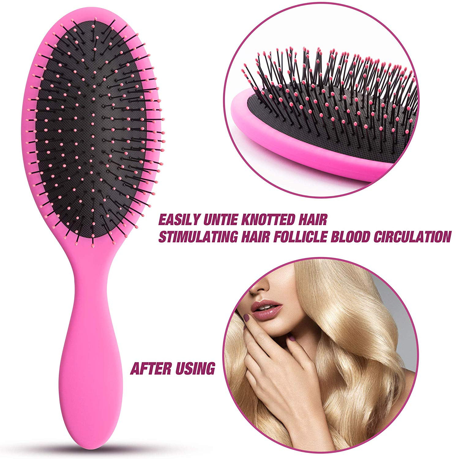 Wet Brush Treatment Brush - Purple Custom Care - All Hair Types - Evenly  Distributes Spa Treatment Helps Reduce Shed and Breakage with Drainage  Holes - Pain-Free Comb for Men Women Boys and Girls
