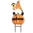 thumbnail image 2 of Gnomo Calabaza Estaca A Prueba De Herrumbre Decorativo De Hierro Forjado Letrero Exterior para Césped Patio Jardín, 2 of 14