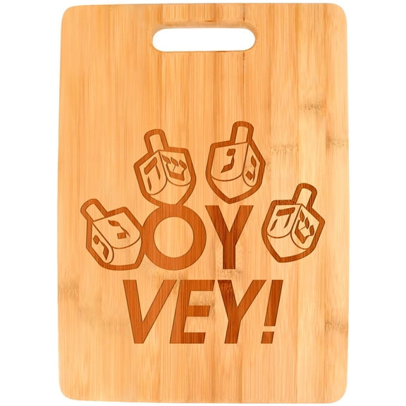 ThisWear Hanukkah Decorations Oy Vey Hanukkah Dreidel Big Rectangle Bamboo Cutting Board