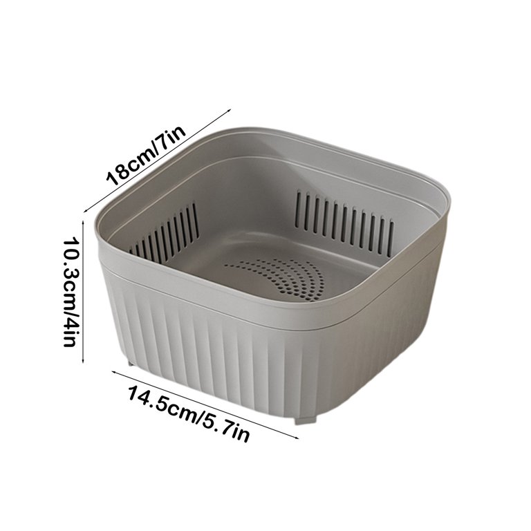 Set Passoire Avec Bol - Panier égouttoir à Trous Rapides - Base Antidérapante - Pour Légumes, Pâtes, Salade