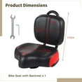thumbnail image 3 of Bike Seat with Backrest,Extra Wide Bicycle Seat with Back Support,Extra-Large Bicycle Seat with Padded PU Cushion Saddle Fit for Tricycle Mountain E-Bike, Includes Installation Tools, 3 of 13