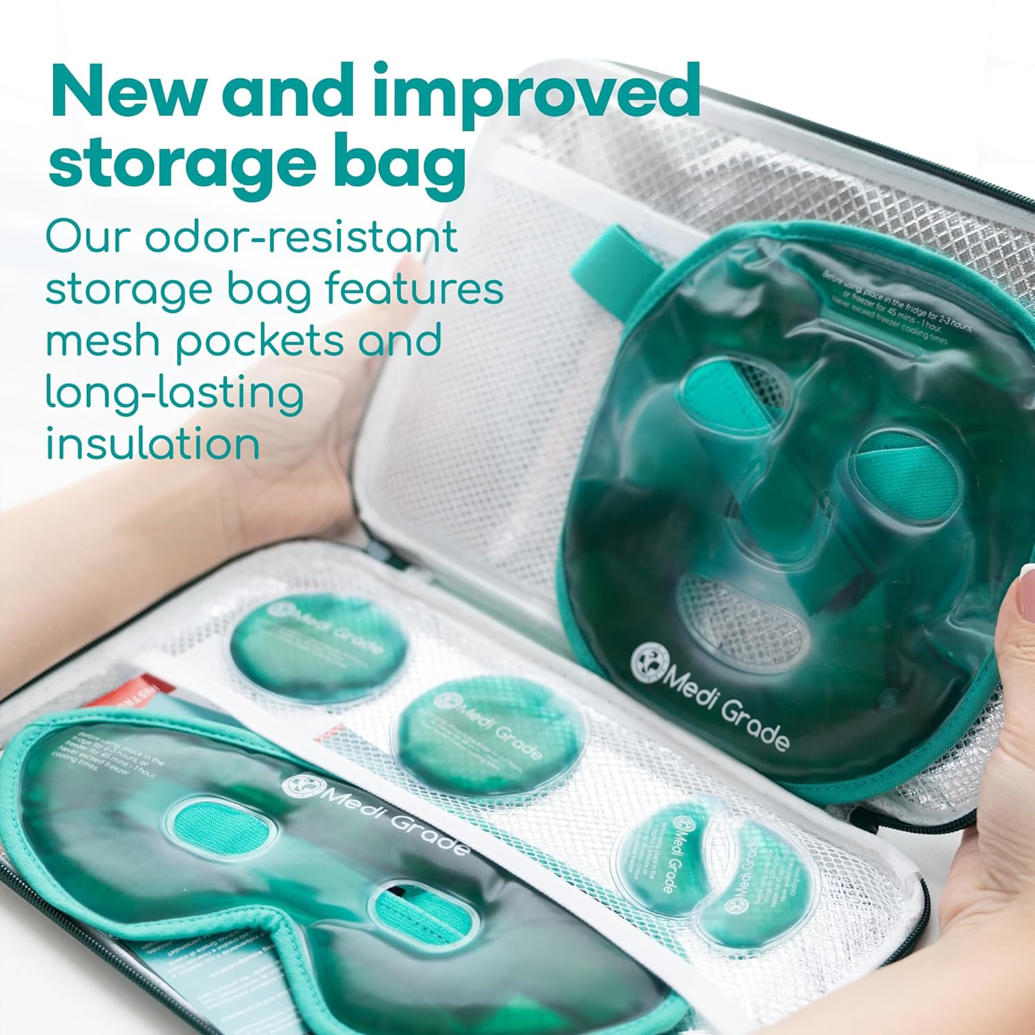 Medi Grade Cooling Mask with Gel Pack Set photo 5