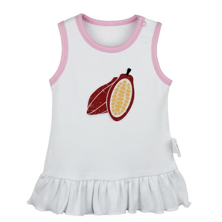 

Nut Cacao Pattern Dresses For Baby Newborn Babies Skirts Infant Princess Dress 0-24M Kids Graphic Clothes (White Sleeveless Dresses 12-18 Months)