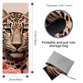 thumbnail image 4 of Rose Leopard Yoga Mat Towel, Storage Bag, 72.8"x26.8" - Suitable for Yoga, Pilates, Fitness, Gym - Yoga Blankets and Gym Towel Included, 4 of 6