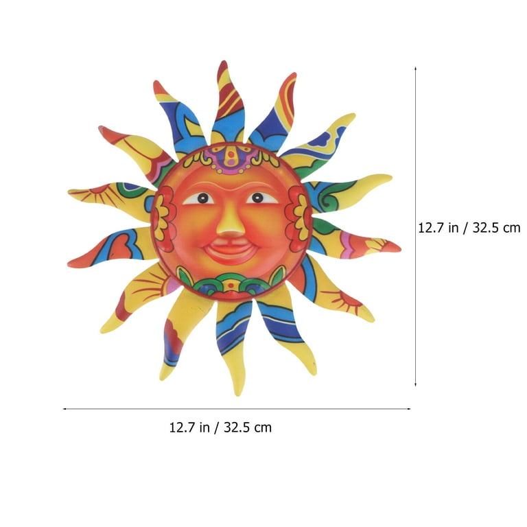 Multicolour large Sun Face Ornament Sun Mask Plaque wall hanging