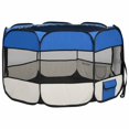 thumbnail image 4 of vidaXL Foldable Dog Playpen with Carrying Bag Black 57.1"x57.1"x24", 4 of 11