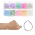 thumbnail image 3 of Unique Bargains 4mm Round Glass Beads for  Jewelry Making DIY Crafts Assorted Color, 3 of 7