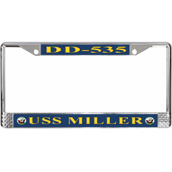 USS Miller DD-535 License Plate Frame