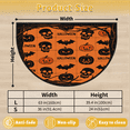 thumbnail image 3 of CURLYOOT Halloween Half Round Door Mat, Indoor Outdoor Entrance Rug, Skull Bat Pumpkin Semi Circular Area Rug, Non Slip Washable Absorbent Doormat, Laundry Room Rug 24'' x 36'', 3 of 7