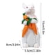thumbnail image 3 of Fiudx Estatua de Zanahoria de Pascua de Primavera, Figura de Conejo de Resina, Temática Primaveral, Decoración para Fiesta de Pascua, Ideal para Bodas, Exhibición de Mesa Navideña, 1 Pieza, 3 of 6