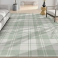 thumbnail image 6 of Well Woven Apollo Plaid Modern Green Flat Pile Easy to Clean 9'10" x 13' Area Rug for Living Room Dining Room Bedroom and Kitchen, 6 of 7