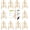 12pack, variant on 6 Pack 11.8" Tabletop Easel, Portable A-Frame Tripod Tabletop Easel Set for Painting Party & Displaying Canvases, Photos, Display Tripod Holder Stand for Students Kids Beginners