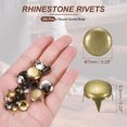 thumbnail image 2 of 7mm Round Dome Rivet, 180 Pcs Metal 4 Claw Spike Spot Stud Punk Rock Rivet Nailhead for DIY Leather Crafting for Decor Repair Clothing Belts Bags Shoes, Bronze, 2 of 6