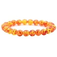 thumbnail image 2 of opvise 8mm/10mm Artificial Amber Stone Round Beaded Bracelet Men Women Stretch Bangle, 2 of 8