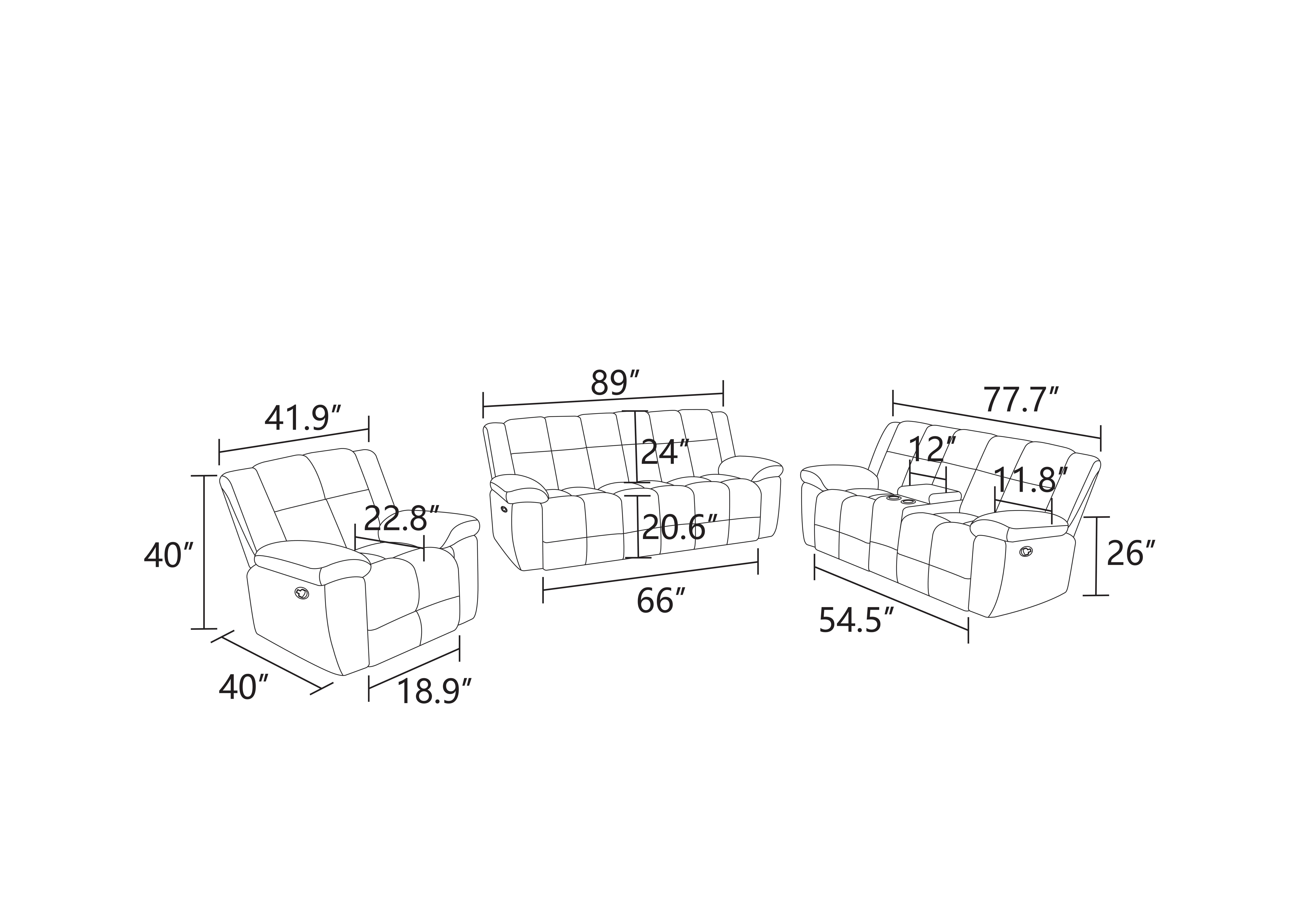 Gewnee Multifunctional Recliner, Corduroy, Adjustable Reclining Angle, Ideal for Living Room, Green