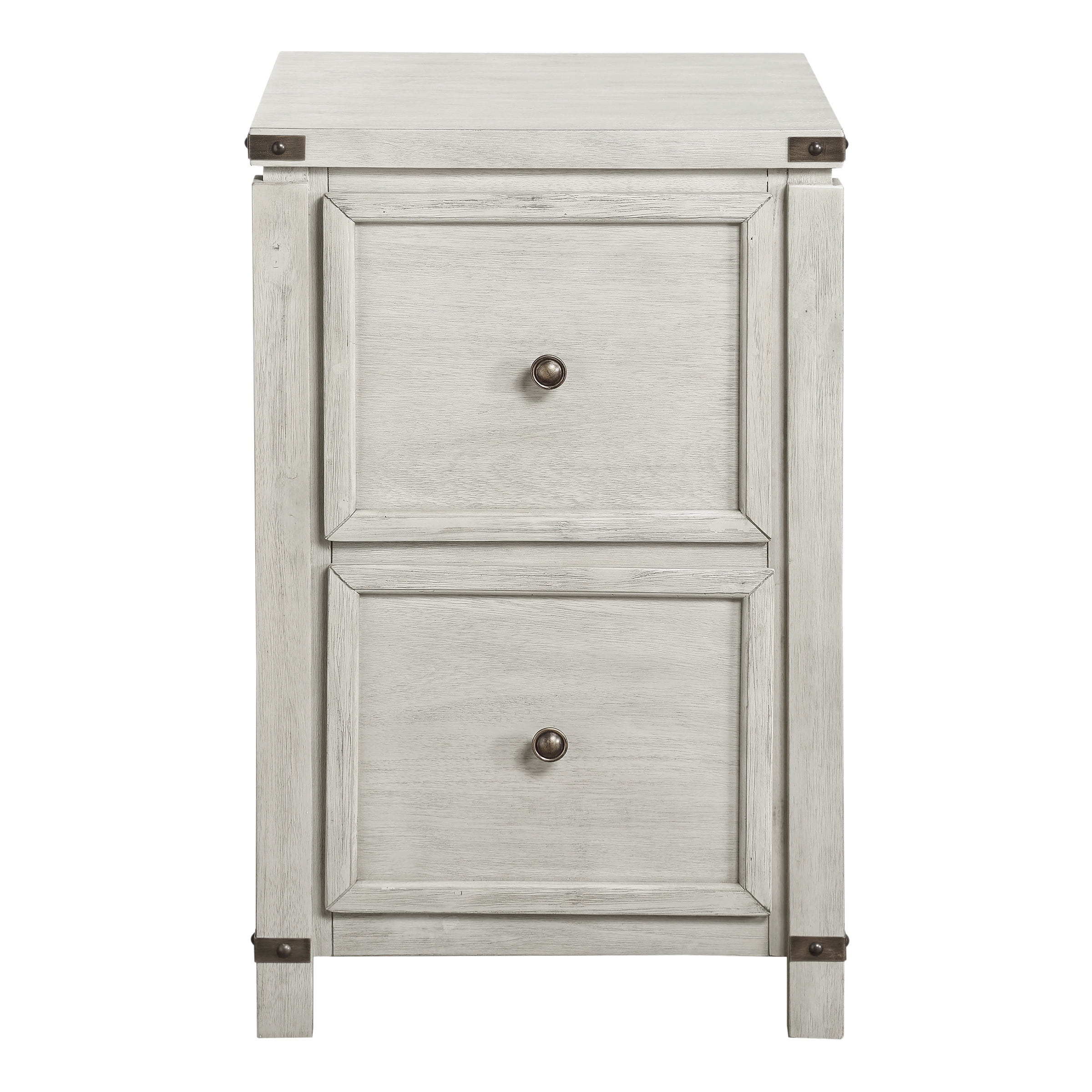 Baton Rouge 2 Drawer File Cabinet in Champagne White Oak Finish