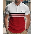 thumbnail image 5 of Fnnxeal Mens Polo Shirts Graphic Casual Short Sleeve Collared Summer Golf Polo Red Shirts for Men Size 2XL, 5 of 9