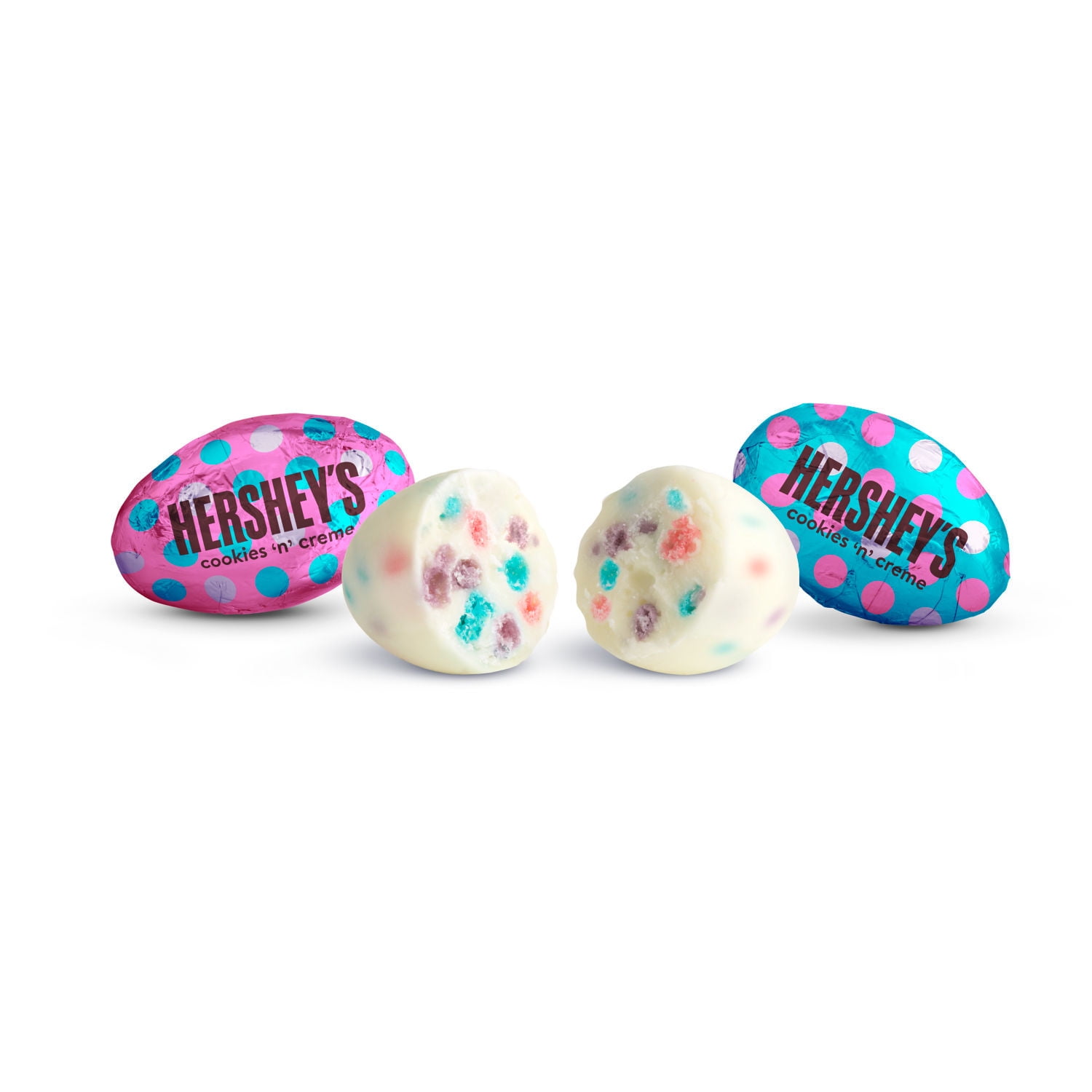 (3 pack) Hershey`s Cookies 'n' Creme Polka Dot Eggs, Easter Candy Bag, 8.5 oz