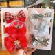 thumbnail image 4 of Conjunto de diademas elásticas para bebés y niñas, accesorios para el cabello, lazo, flor, regalo de Navidad, 3 unidades, 4 of 5