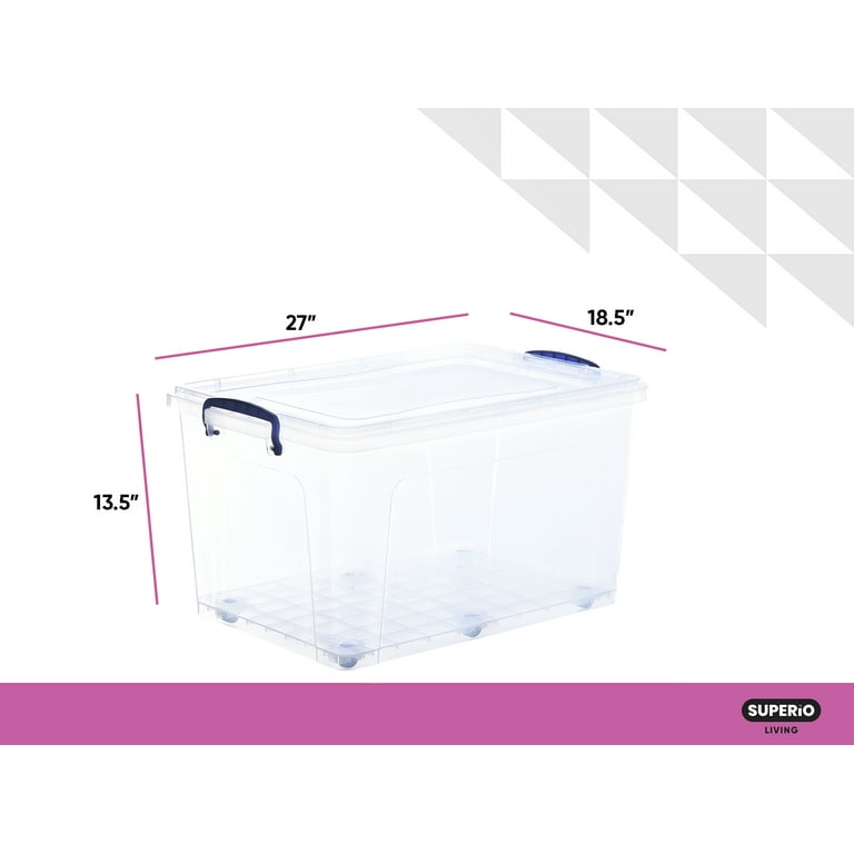 6 Packs Clear Large Storage Containers Bins - Bed Bath & Beyond