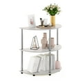 thumbnail image 5 of Furinno Frans Turn-N-Tube Contemporary Composite Wood Console Table with Shelves, White Oak, 5 of 7
