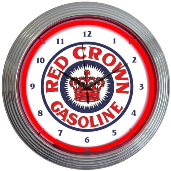 RED CROWN NEON CLOCK – 8CROWN