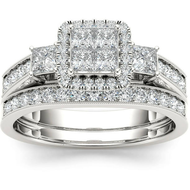 Imperial Diamond 1 Carat T.W. Diamond Single Halo 10kt White Gold