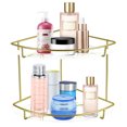 Tzgsonp 2 Tier Corner Vanity Organizer, Corner Bathroom Counter