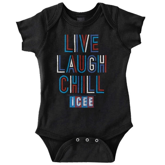 Live Laugh Chill Icee Logo Retro Romper Boys or Girls Infant Baby Brisco Brands 12M