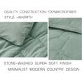 thumbnail image 4 of Chezmoi Collection Hugo 3-Piece Jacquard Comforter Set Queen Size, Sage Green Textured Woven Lightweight Thin Comforter Summer Bedding, 4 of 9