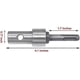 thumbnail image 2 of Adaptador De Taladro, Adaptador Profesional De Vástago Redondo Para 2 Ranuras Y 2 Fosos Para Taladros De Tierra, Para Sds Plu, 2 of 4