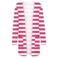 thumbnail image 6 of Patlollav Pntutb Womens Tops/Jacket,Ladies Long Sleeve Stripe Print Cardigan Coats, 6 of 7