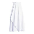thumbnail image 4 of MIXUE Skirts For Women Summer Solid Color Sheer Elastic High Waist Elegant Maxi Skirt Beachwear,White,One Size, 4 of 4