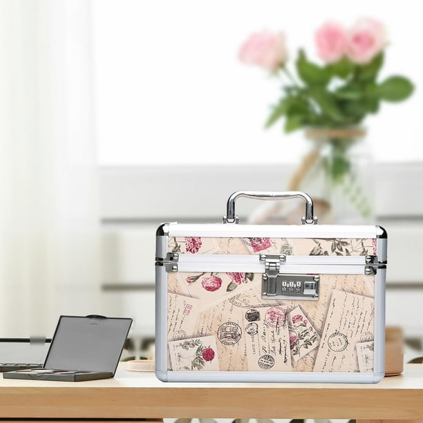Stgfyxgs Cosmetic Storage Box, Portable Makeup Bag with Mirror