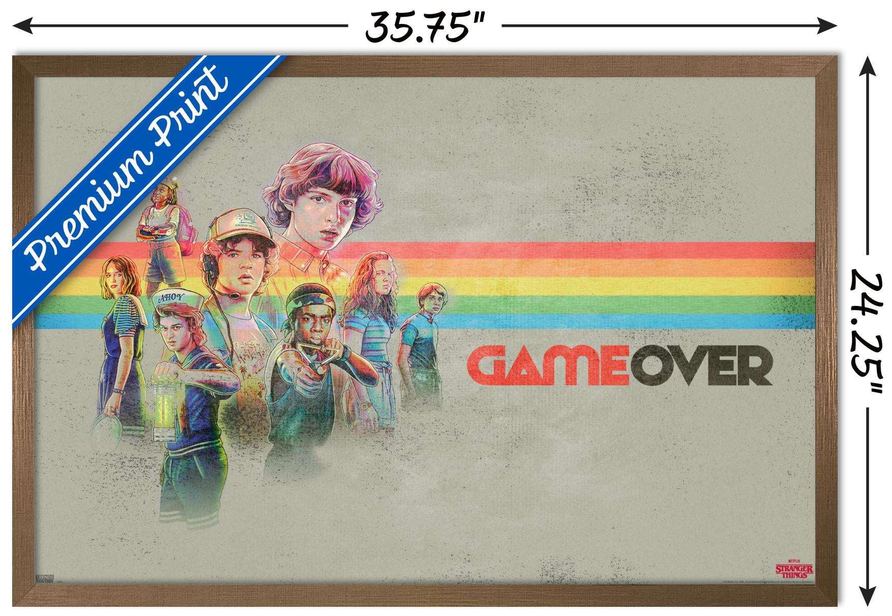 Netflix Stranger Things 3 - Game Over Wall Poster, 22.375" x 34", Framed