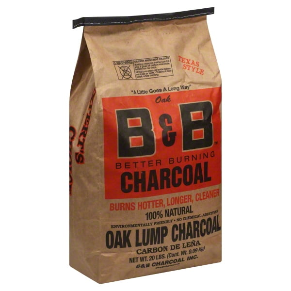 B&B Better Burning Oak Lump Charcoal, 20 Lb.