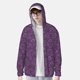 thumbnail image 2 of Fotbe Retro Florals Purple Chaqueta con Protección Solar UPF 50+ para Hombre y Mujer, Camisa con Capucha y Bolsillos-Medium, 2 of 7