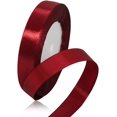 thumbnail image 1 of LAICAIW Solid Color Burgundy Satin Ribbon, 5/8 Inches x 25 Yards Wine Red Fabric Satin Ribbon for Gift Wrapping, Crafts, Hair Bows Making, Wreath, Wedding Party Decoration and Other Sewing Projects, 1 of 7