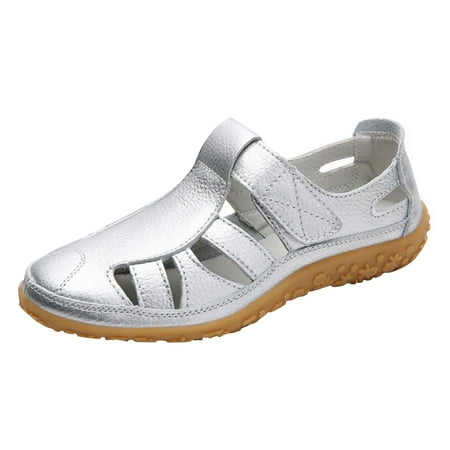 zuwimk Womens Wedge Sandals Women s Low Block Heels Sandals Ankle Strap Wedding Dress Pump Shoes Silver