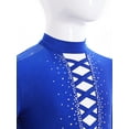 thumbnail image 6 of TSSOE Kids Boys Glittery Rhinestone Gymnastic Dance Leotard Long Sleeve Athletic Ballet Dance Skating Dancewear Blue 12, 6 of 7